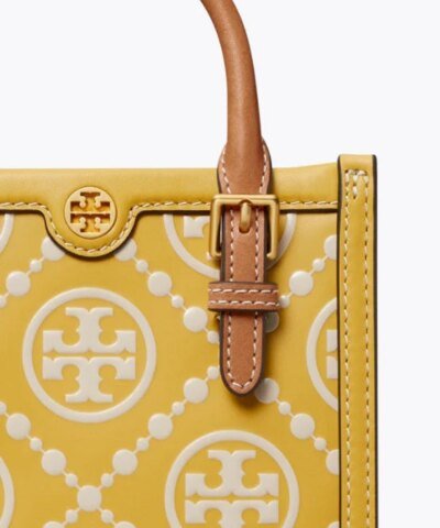 Tory Burch T Monogram Embossed Mini Tote