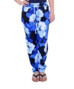 Calvin Klein Blue Printed Drawstring Pants