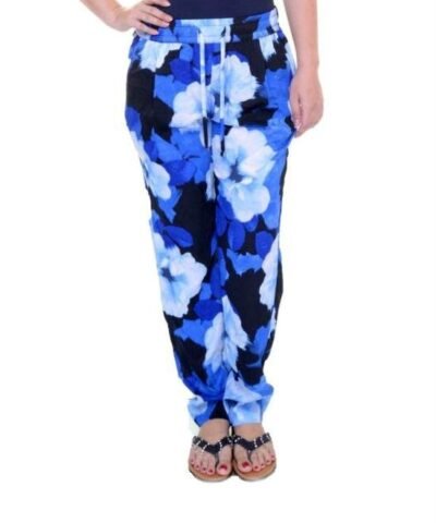 Calvin Klein Blue Printed Drawstring Pants