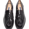 Stuart Weitzman Plum Shiny Tassel Loafers