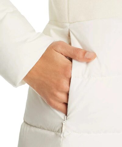 Herno Nuage Lightweight Mixed Media Down Coat