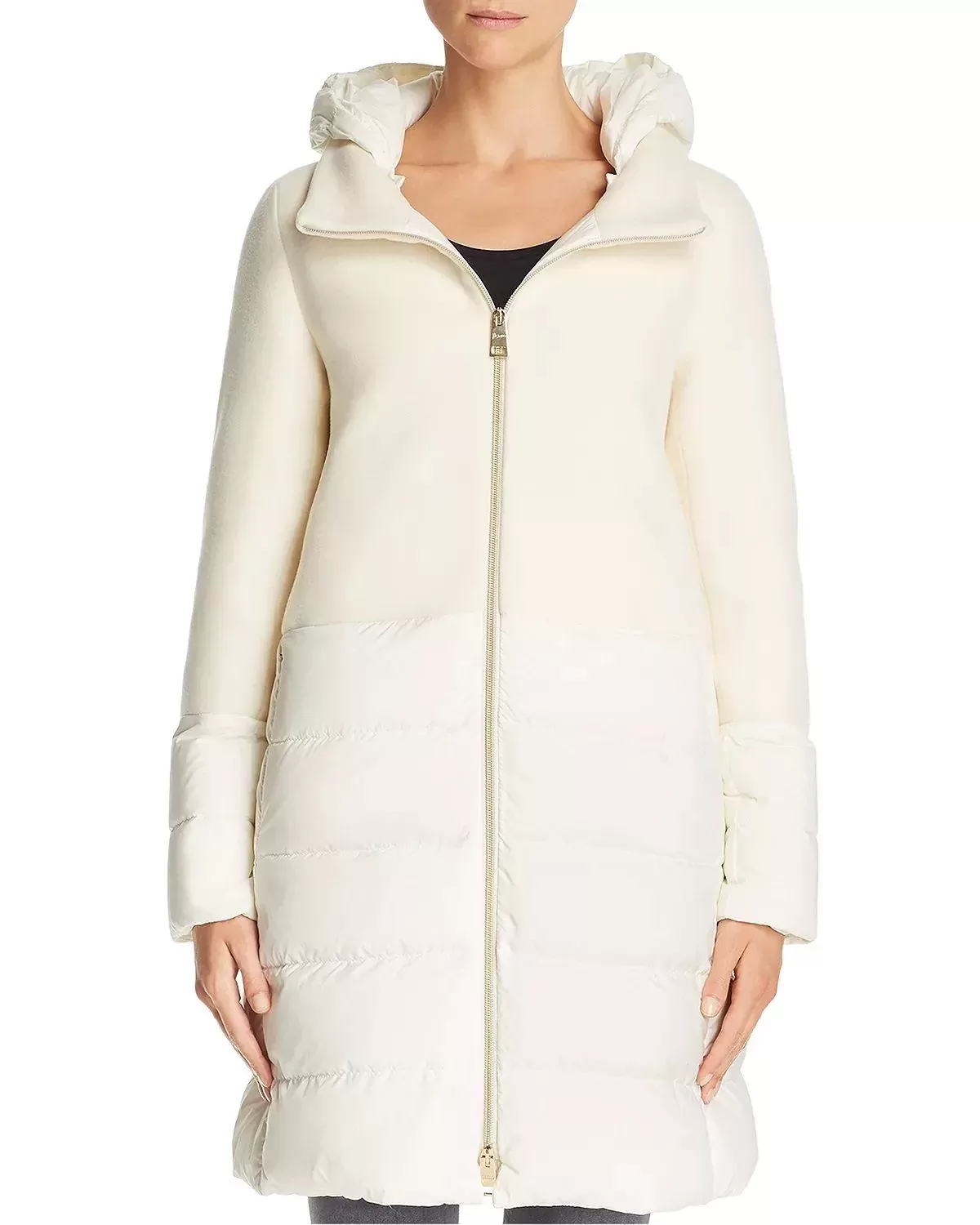 Herno Nuage Lightweight Mixed Media Down Coat