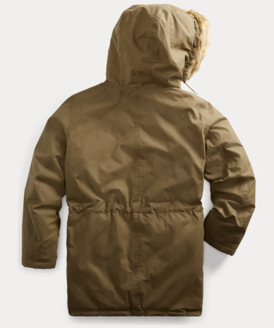 RRL Men's Green Shearling-Trim Down Parka