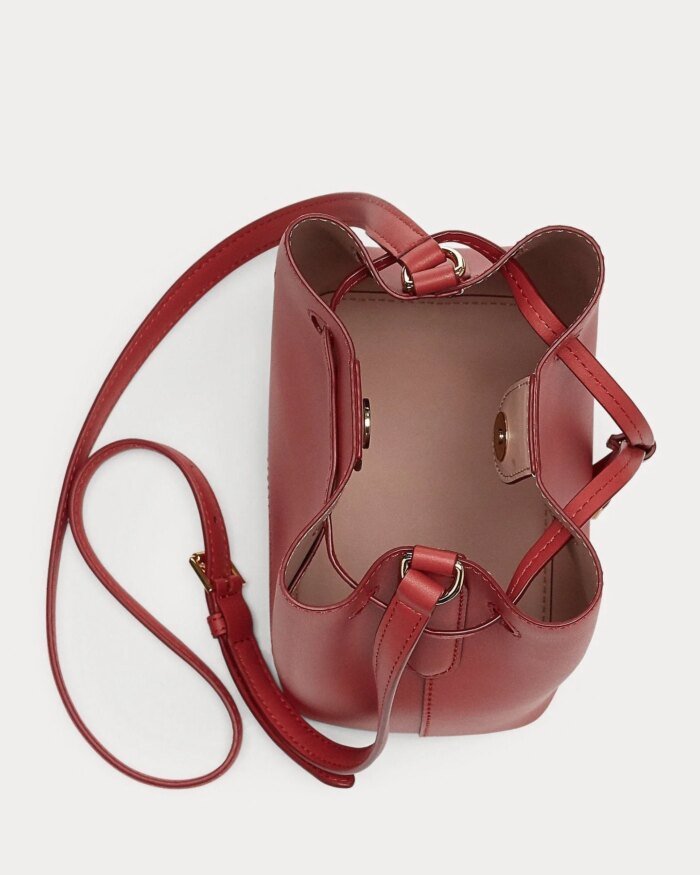 Lauren Ralph Lauren Dryden Debby II Mini Leather Drawstring Bag