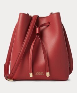 Lauren Ralph Lauren Dryden Debby II Mini Leather Drawstring Bag