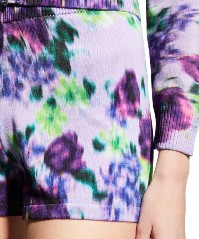 Kenzo Blurred Flowers Knit Mini Shorts
