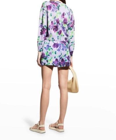 Kenzo Blurred Flowers Knit Mini Shorts