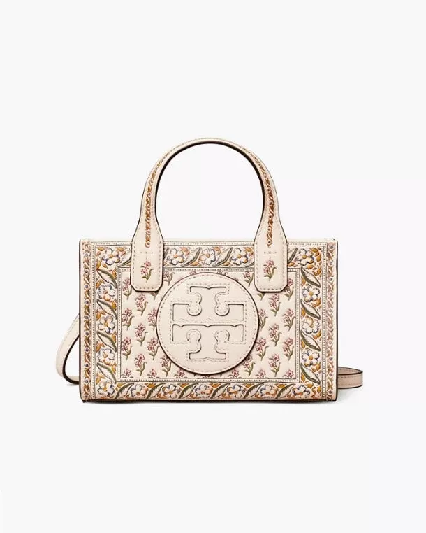 Tory Burch Ella Printed Leather Micro Tote Bag