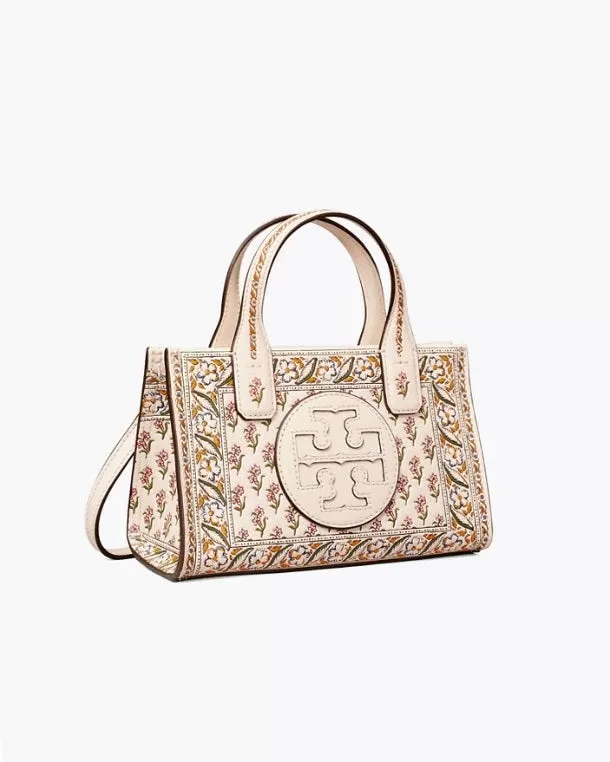 Tory Burch Ella Printed Leather Micro Tote Bag