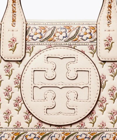 Tory Burch Ella Printed Leather Micro Tote Bag