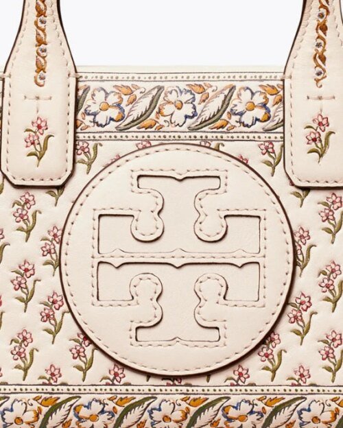 Tory Burch Ella Printed Leather Micro Tote Bag