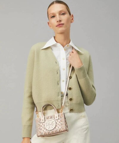 Tory Burch Ella Printed Leather Micro Tote Bag