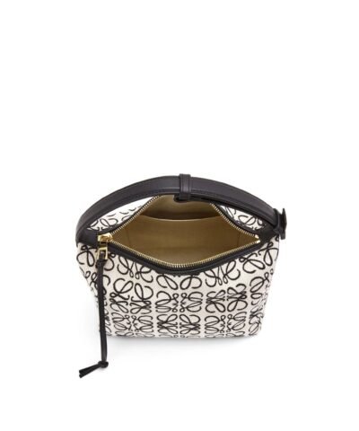 Loewe Small Cubi Bag In Anagram Jacquard And Calfskin