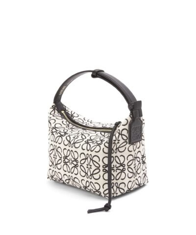 Loewe Small Cubi Bag In Anagram Jacquard And Calfskin