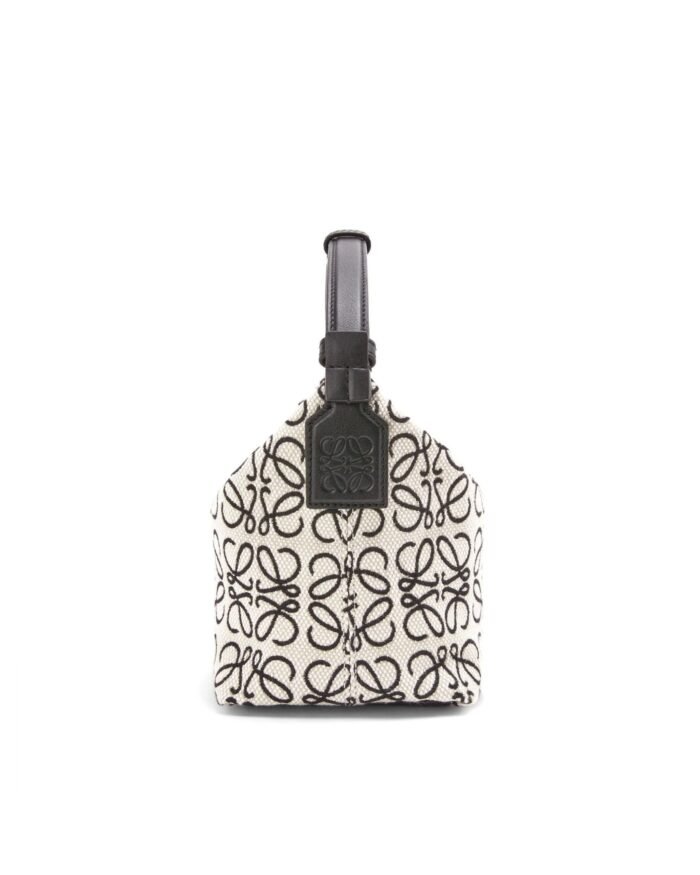 Loewe Small Cubi Bag In Anagram Jacquard And Calfskin