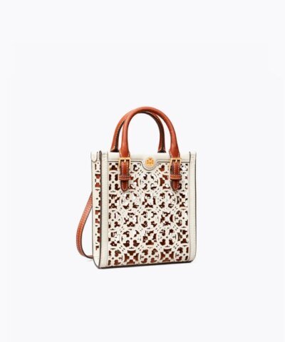 Tory Burch T Monogram Laser-Cut Mini Tote
