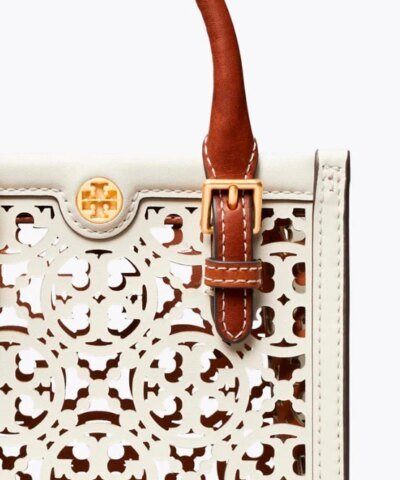 Tory Burch T Monogram Laser-Cut Mini Tote