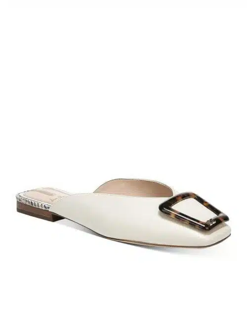 Sam Edelman Lavina Buckle Mule In Ivory