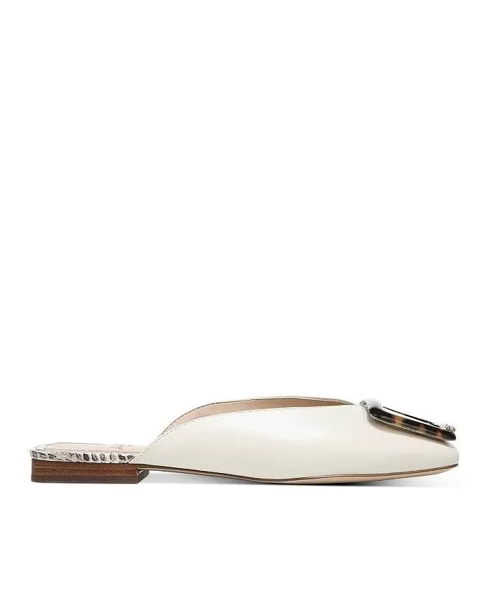 Sam Edelman Lavina Buckle Mule In Ivory