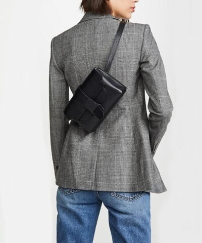 Senreve Aria Leather Belt Bag, Noir