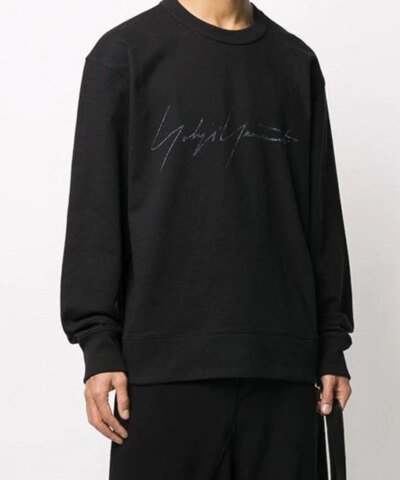 Y-3 Men's Distressed Signature Crewneck Sweatshirt