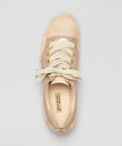 Paul Green Lace Up Sneakers - Posh Metallic-PAUL GREEN-Fashionbarn shop
