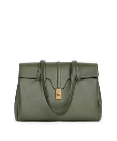 Celine Large Soft 16 Bag In Smooth Calfskin In Khaki