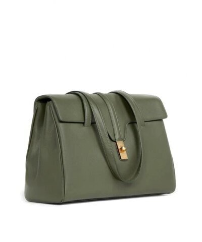 Celine Large Soft 16 Bag In Smooth Calfskin In Khaki