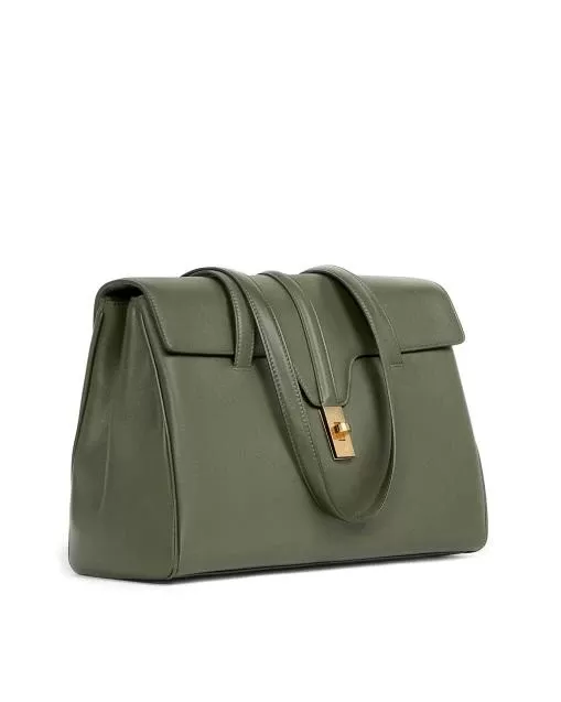 Celine Large Soft 16 Bag In Smooth Calfskin In Khaki