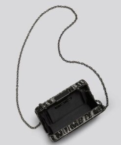 Sondra Roberts Women's Black Clutch - Stone Box Zebra - Fashionbarn shop - 2