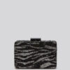 Sondra Roberts Women's Black Clutch - Stone Box Zebra