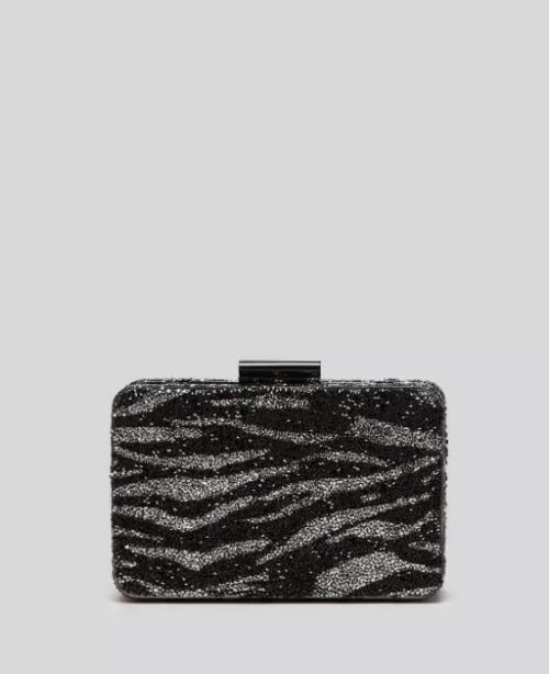 Sondra Roberts Women's Black Clutch - Stone Box Zebra