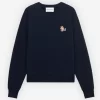 Maison Kitsuné Frenchie Dressed Fox Patch Adjusted Sweatshirt In Navy