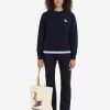Maison Kitsuné Frenchie Dressed Fox Patch Adjusted Sweatshirt In Navy