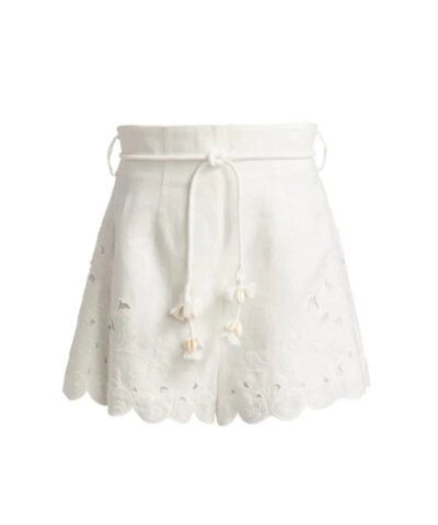 Zimmermann Nina Embroidered Shorts