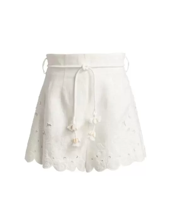 Zimmermann Nina Embroidered Shorts