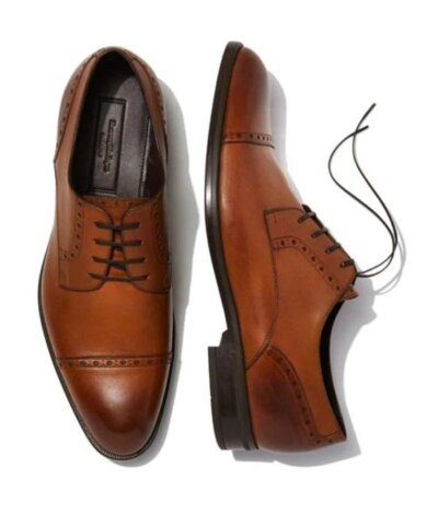Ermenegildo Zegna Men's Derby Leather Dress Shoes