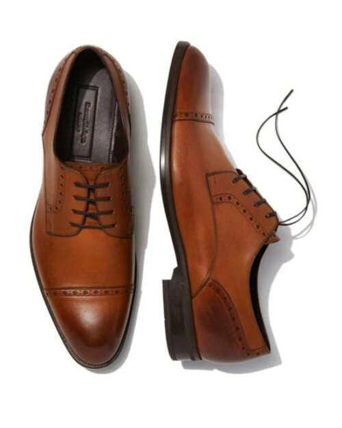 Ermenegildo Zegna Men's Derby Leather Dress Shoes