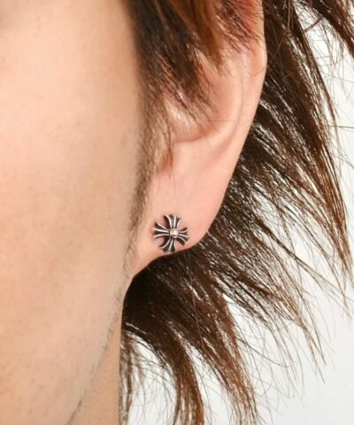 Chrome Hearts Cross Cut Out Stud Earring