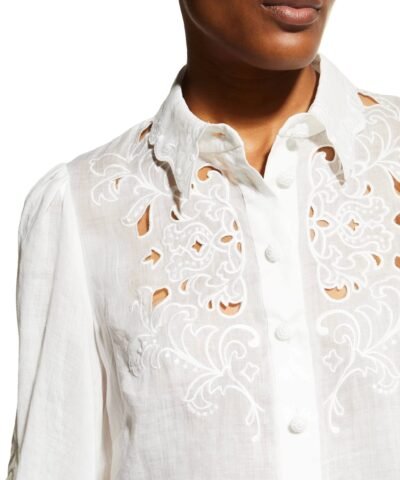 Zimmermann Nina Embroidered Shirt