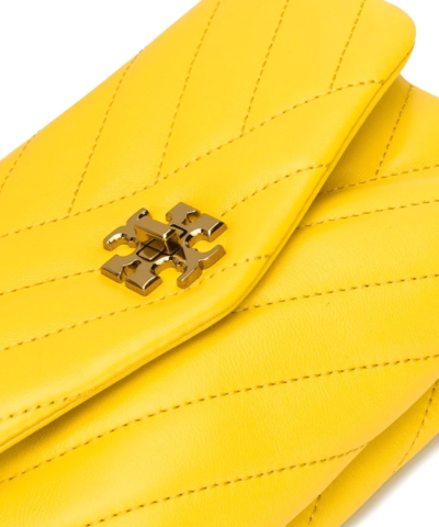 Tory Burch Kira Chevron Chain Wallet Crossbody Bag, Yellow