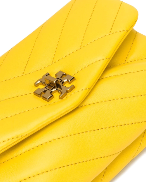 Tory Burch Kira Chevron Chain Wallet Crossbody Bag, Yellow