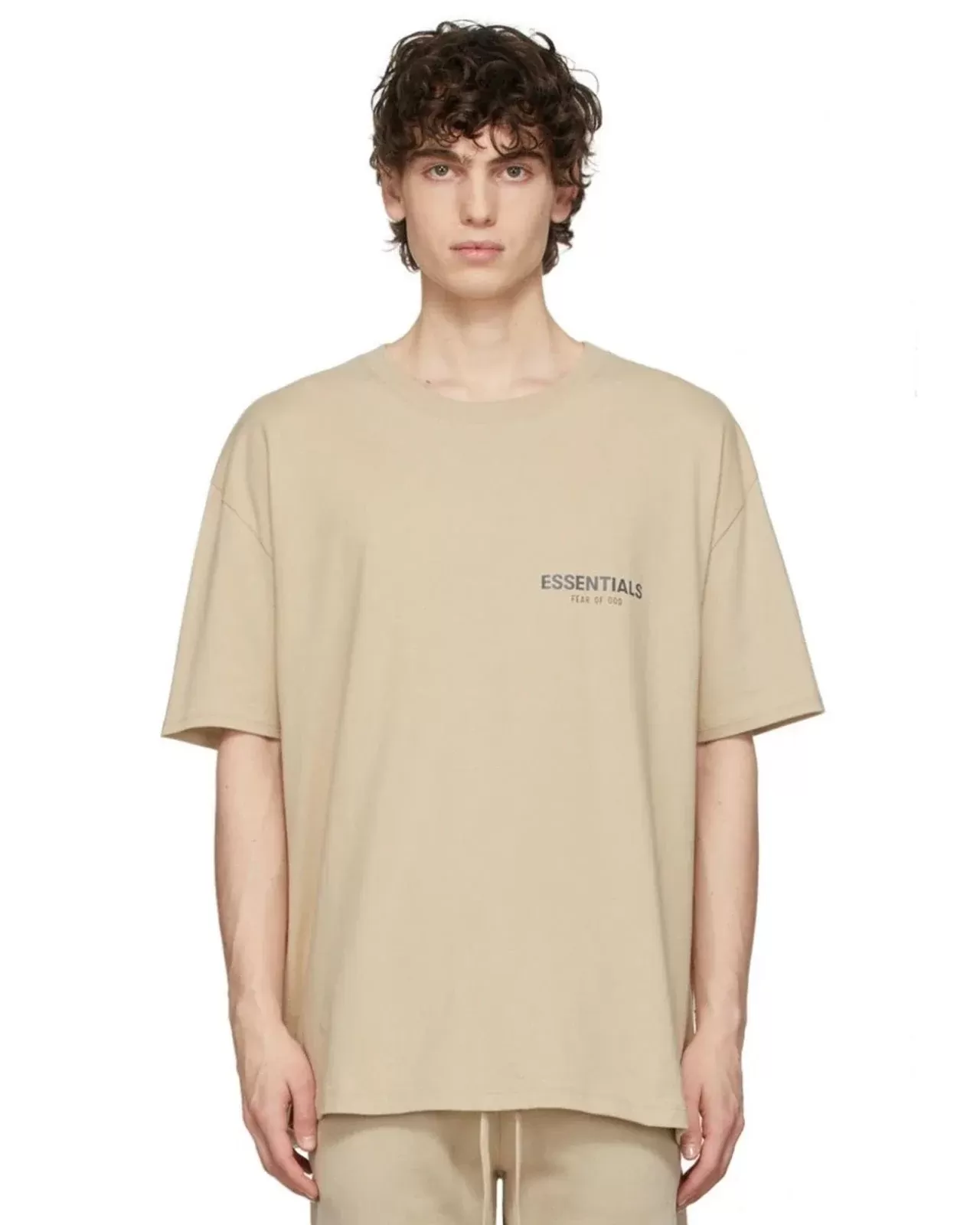 Fear Of God Essentials SSENSE Exclusive Jersey T-Shirt In Linen