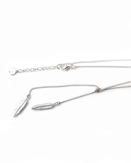 Steffe Sterling Silver Chain Leaves Necklaces