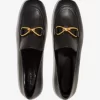 By Far Black Lino 35 Leather Loafers