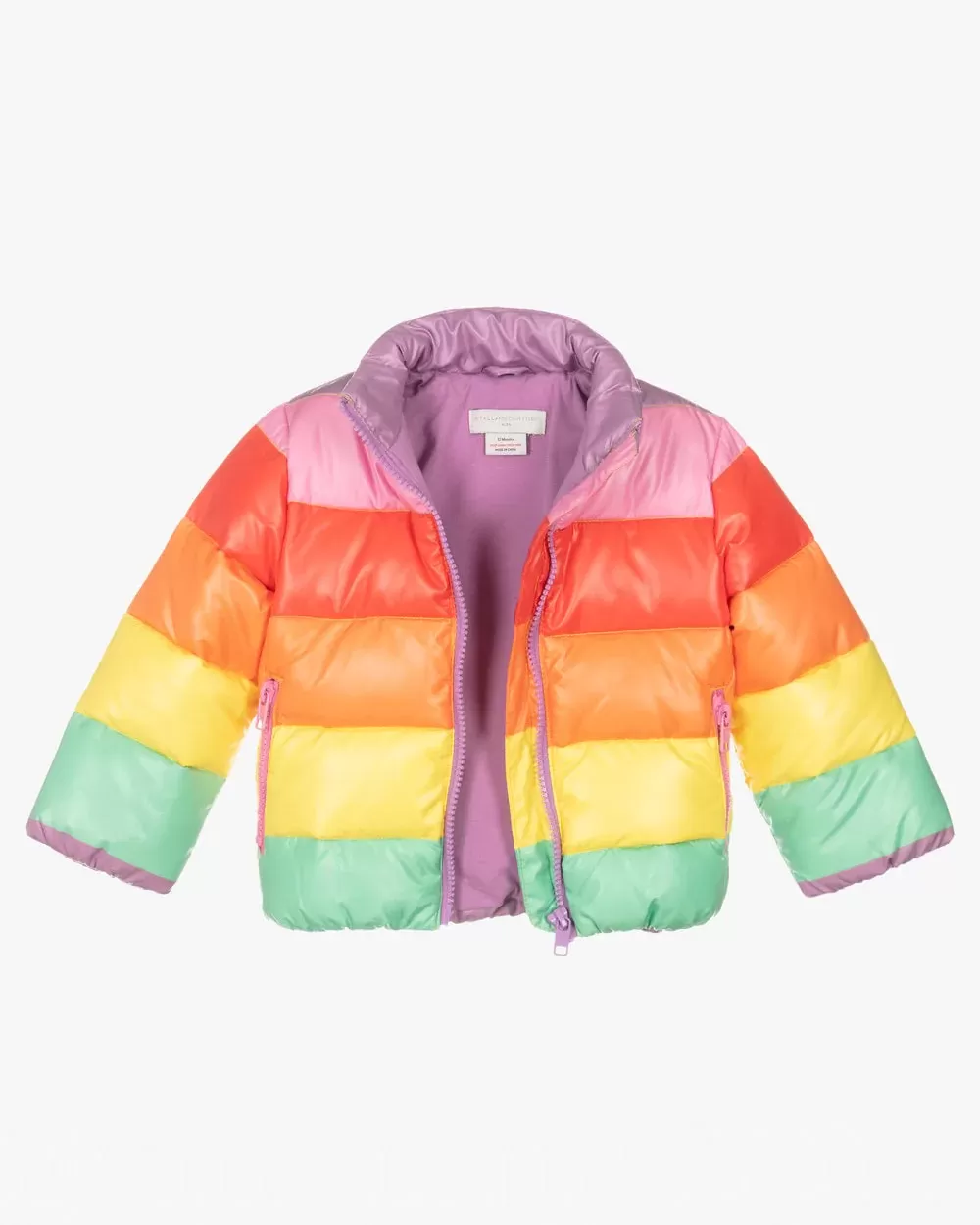 Stella McCartney Girls Rainbow Puffer Coat