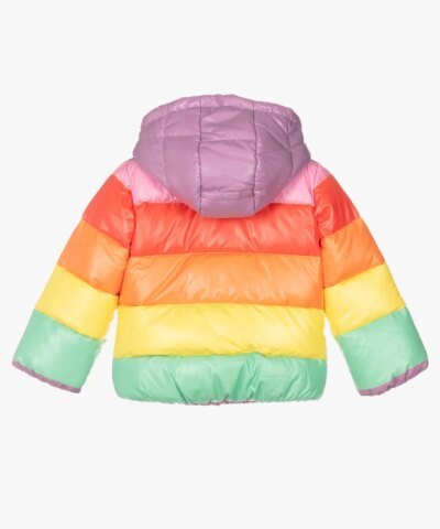Stella McCartney Girls Rainbow Puffer Coat