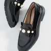 Stuart Weitzman Suki Patent Pearly Loafers