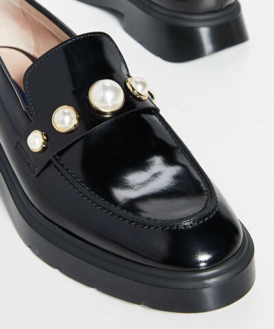 Stuart Weitzman Suki Patent Pearly Loafers