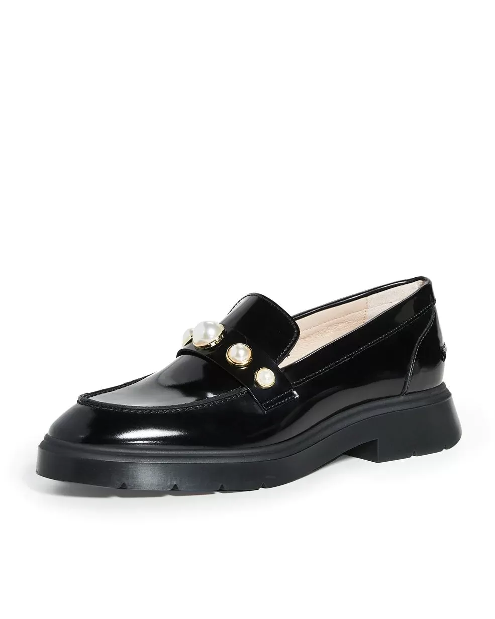 Stuart Weitzman Suki Patent Pearly Loafers